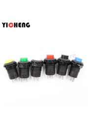 6pcs Self-locking/Momentary Push Button Switch DS228 DS428 12mm Out On Push Button Switch 3A/125VAC 1.5A/250VAC DS-228 DS-428