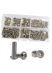 Hex Button Socket Head Cap Screw Nut Hexagon Metric Thread Machine Bolt Assortment Set 304 Stainless Steel M2 M3 M4 M5 M6