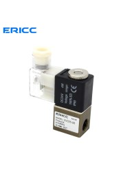 2V025-08 Normally Closed 12V 24V 220V 1/4" BSP 2 Way 2 Position Air Solenoid Control Valve 2V025-08 Pneumatic Valve