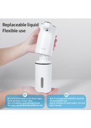 Automatic Foaming Soap Dispenser Bathroom Smart Hand Washer With USB Charging White High Quality ABS Material