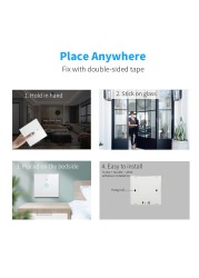 Wireless Switch with Touch Glass Panel, 1/2/3 Button, RF433Mhz, Smart Home Improvement, Wireless Remote Control, Controller, 90-240V