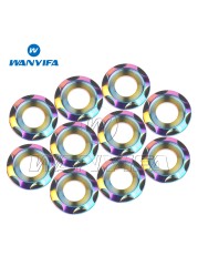 Waniva Titanium Gasket M5 M6 M8 M10 Fancy Decorative Spacer Washers for Motorcycle Car 10pcs