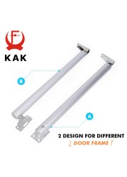 KAK-Automatic Door Closer, Aluminum Alloy, 60KG, Adjustable Gas Spring, 110 Degree, Stop