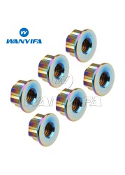 Waniva Titanium Nut M6/M8/M10/M12/M14/M16 Torx Flange Hexagon Nuts for Motorcycle Rear Axle 6pcs