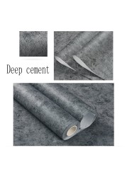 Cement self-adhesive wallpaper bedroom decoration clothing store gray Nordic industrial wind for modern wall decoration