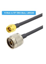 LMR240 Pigtail N Female to SMA Male Plug RF Adapter 50ohm 50-4 RF Coaxial Cable Jumper 4G 5G LTE Extension Cord 50cm~50m