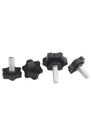 M4 m5 m6 m8 m10 m12 plastic handle screw plum hand tighten screw star shaped tighten nuts bakelite carbon steel handle