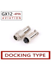 10 Sets 2/3/4/5/6/7 Pins GX12 Potting Docking Male and Female 12mm Circular Aviation Socket Plug Panel Wiring Connectors