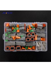 250pcs German DT Series Waterproof Wire Connector Kit DT06-2/3/4/6S DT04-2/3/4/6P Auto Sealed Plug With Square Pins