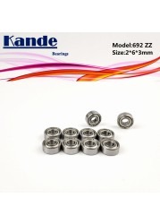 10pcs 692ZZ 692 ZZ Miniature Mini Ball Bearings 692 Bearing 2x6x3