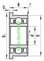 F6704ZZ-Flange Bearings 20*27(28.5)*4(0.8)mm, 6704 F6704Z F6704ZZ Deep Groove Chrome Steel 20*27*4