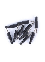 10pcs/5pcs 3.5mm jack plug 3.5 stereo plug black 3.5mm audio jack plug headphone male connector wholesale