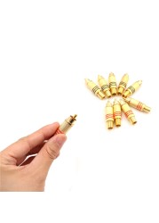 10pcs DIY Parts Gold Red Black Metal Spring RCA Male Connector Jack Plug AV Plugs for Computer Audio Video Soldering