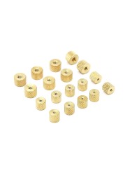 100pcs knurled brass thumb nut M2 M2.5 M3 M4 cylindrical adjusting hand tightening nut