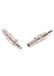 3.5mm 3 Pole Male Repair Headphones Audio Jack Connector Soldering Plug For Most Headphone Jack Replacement