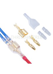 300PCS Bullet Terminal Car Electrical Wire Connector Diameter 4mm Male + Female 1 : 2 Transparent Sheath Crimping Kit with Box