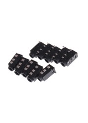 10pcs/lot PJ-320D 4 Pins SMD 3.5mm Female Headphone Jack Connector PCB Mount Wholesale