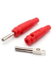 10pcs 4mm Banana Plug High Current Insulated Coated Stackable Screw Connection Connection