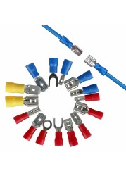 328/280pcs Insulated Spade Butt Loop Fork Loop Lugs Rolled Terminals Electrical Cable Crimp Connector Wire Stripper Plier