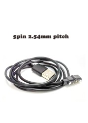 1pc 5 Pin Pogo Magnet Cable for Kids Smart Watch USB Charging Cable 2.54mm Charging Cable for A20 A20S TD05 V6G Magnetic Charger