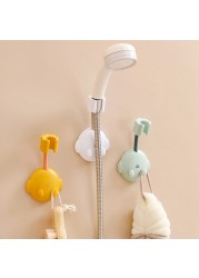 Cartoon Shower Head Holder 360 Degree Adjustable Self Adhesive Shower Head Bracket Wall Mount Holder Spa Universal Bathroom Accessories