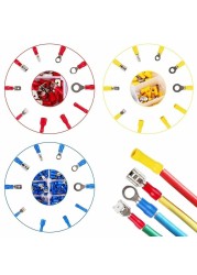 480/1200pcs assorted spade terminals insulated cable connector electrical wire assorted crimp butt loop thorn loop lugs plier