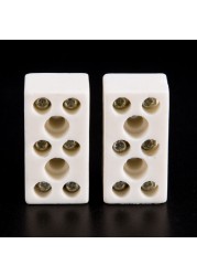 2pcs/lot 425 Degree 10A-3P Ceramic Bits Post Terminal Blocks for SOS 10A 250V Electrical Equipment Connectors Terminals