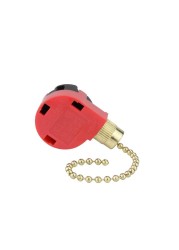 Red Ceiling Fan Switch 3 Speed ​​4 Wire ZE-268S6 Fan Pull Chain Switch Replacement Speed ​​Control Switch