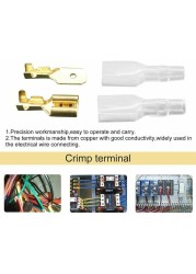 540pcs/lot 2.8/4.8/6.3mm Female and Male Crimp Terminal Connector Gold Copper/Silver Car Speaker Electrical Wire Connectors Set