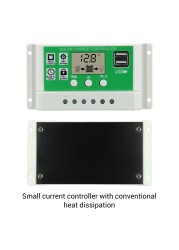 12V/24V10A20A30A Lithium Battery Solar Solar Controller Street Light Control Switch Dual USB Output