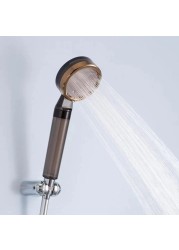 Bathroom Shower Filter Double Pressure Shower Handheld Water Saving Nozzle Sprinkler Anion Filter Hose Bracket Accessories