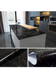 Waterproof Marble Kitchen Walls Home Decor PVC Self Adhesive Wallpaper Contact Film40cm/60cm/80cm Width