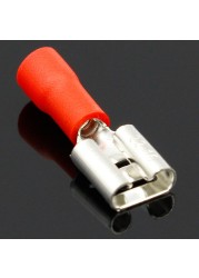 200pcs 6.3mm Female Male Spade Insulated Electrical Crimp Terminal Connectors Cable Terminals H1E1