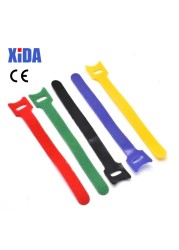 100pcs Removable Cable Ties Plastic Colorful Reusable Cable Ties Nylon Loop Wrap Zip Pack Ties T-type Cable Ties Tie Wire