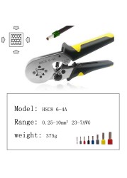 Insulated Wire Connector Terminal Crimping Terminal Cold Crimping Insulated Terminal Crimping Tool 16-6/6-4 Wire Stripper D1