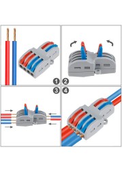 5/10pcs/lot SPL-42/62 Miniature Fast Wire Connector Universal Wiring Cable Connector Push In Connector Terminal Block Wire Connectors