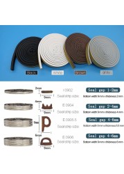 10 Meters Self Adhesive Door And Window Sealing Tape Glass Window Anti-collision Rubber Tape fFoam Sound Insulation Tape