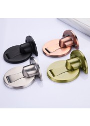 Magnetic Home Toilet Powerful Punch Free Door Stopper Holder Practical Hardware Furniture Stainless Steel