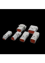 1 set German DT06 DT04 Car Connectors Waterproof Male and Female Butt Plug 2 3 4 6 8 12 Pins 22-16AWG