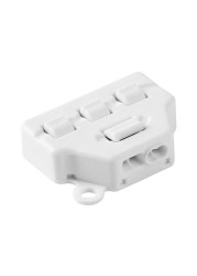 1 In 3 Out Press Snap Terminal Power Supply Port Sharing Hub Box Light Cable Connect Splitter Distributor LED Connector Splitter