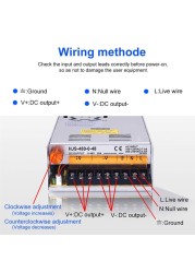 480W Digital Display Switching Power Supply 5V 12V 24V 36V 48V 60V 80V 120V 160V 220V 300V Adjustable AC/DC Switching LED SMPS