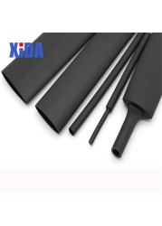 10 Meters/Set Black Transparnt Clear 2:1 Heat Shrink Tube Wire Cable Sleeving Wrap 1mm 2mm 3mm 4mm 5mm 6mm 8mm 10mm 12mm 15mm