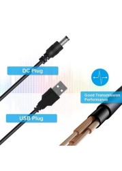 Power Cord Connector USB Port to 6.3*4.0mm 6.0*3.0mm 2.5*0.7mm 3.5*1.35mm 4.0*1.7mm 5.5*2.1mm DC Barrel Jack 5V 3.5mm