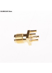 New 10pcs/lot SMA Female PCB Edge Mount RF Solder Adapters 0.062' SMA Female Jack Pot Solder