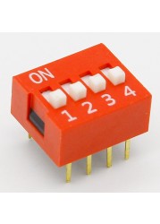 35pcs/lot Dip Switch Kit In Box 1 2 3 4 5 6 8 Way 2.54mm Toggle Switch Red Snap Switches All 5pcs Combination Set