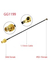 10pcs SMA Female to U.FL IPX Sockets Jack Connectors Adapter RG178/1.13mm Cable SMA Female Pigtail Jumper for WiFi Router GPS AP