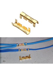 100pcs Docking Line Connectors Push Button Quick Connect Terminals Wire Crimp Terminals 0.5 to1.5 Square Wire Crimp Connector