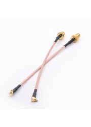 RG316 Coaxial Cable RF Cable RP SMA Female Switch to MMCX Male Right Angle Pigtail Cable 15cm 6" Wholesale Fast Ship