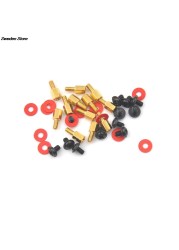 High Quality 10pcs 6.5mm 6-32-M3 Golden Computer Motherboard Riser Silver Screws Washers Red