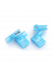 30/50/100PCS Nylon Flag Female Terminal Insulated 6.3mm Female Flag Spade Wire Connector Quick Crimp Wire Connector Terminal